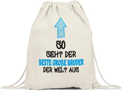 Produktbild von So sieht der beste Große Bruder der Welt aus Tasse Geschenk Geburt Ankündigung Baby Turnbeutel Gymsack