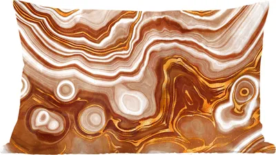 Produktbild von MuchoWow® Zierkissen Sofakissen Wohnzimmer Dekokissen 50x30 cm Gold - Achat-Geode - Steine - Braun - Wohnzimmerdekoration - Polster mit Photo