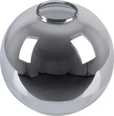 Image de Abat-jour Bergen boule chromée 20 cm – abat-jour en verre élégant pour un éclairage raffiné de la pièce