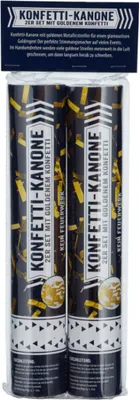 Produktbild von Konfetti Kanone 2er Set Konfetti Gold