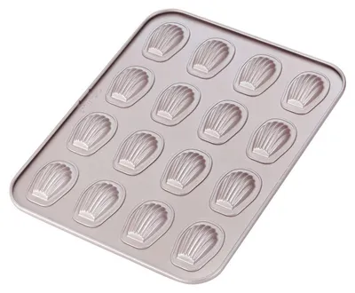 Productafbeelding van Mini madeleine bakvorm, 16 holtes, antiaanbaklaag, champagnegoud