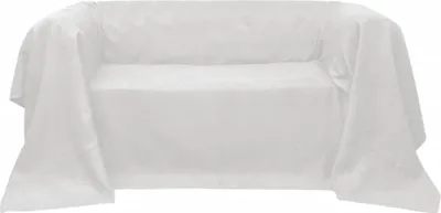 Imagen del producto de Funda de sofá de microfibra, tipo manta, color crema, 210 x 280 cm