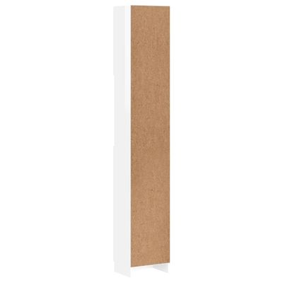 vidaXL Badezimmerschrank Hochglanz-Weiß 32x25,5x190 cm Holzwerkstoff