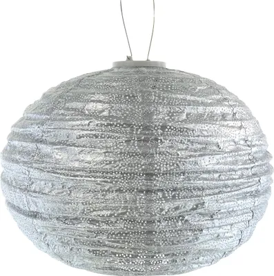 Produktbild von LUMIZ Solar-Lampion Rund | Tigres | Silber | Ø40 cm