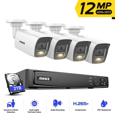Produktbild von Überwachungskamera - Kamerabeobachtung - Sicherheitskamera - IP-Kamera - Überwachungssystem - 12-Megapixel-Auflösung