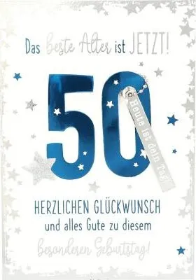 Produktbild von Elegance Klappkarte Grusskarte Geburtstagskarte - Das bester Alter ist JETZT! 50