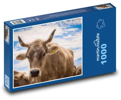 Produktbild von Puzzle 1000 Bauernhofkuh auf der Farm - martinpuzzle