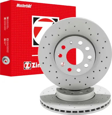 Produktbild von 2x ZIMMERMANN Bremsscheibe SPORT COAT Z Vorne 370.4410.52
