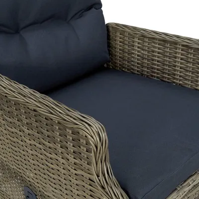 Imagen del producto de Silla de jardín - Sillón de jardín - Silla reclinable - Silla ajustable - Reposapiés - Respaldo ajustable