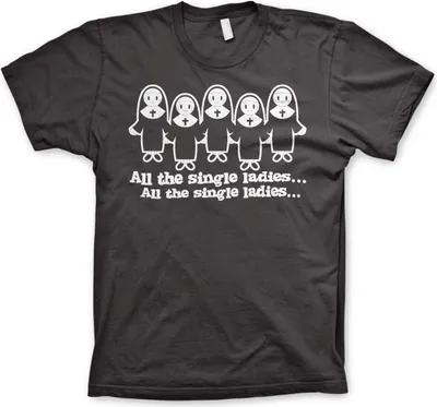 Produktbild von All The Single Ladies... T-Shirt - XX-Large - Dark-Grey