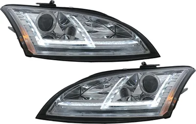 Image de LED feux diurnes xenon phares pour Audi TT 8J 2006-2010 clignotant dynamique chrome.