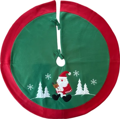 Immagine prodotto di Lussuosa gonna rotonda per albero di Natale - Coperta per albero di Natale - Coperta per albero - Babbo Natale - 90 x 90 cm