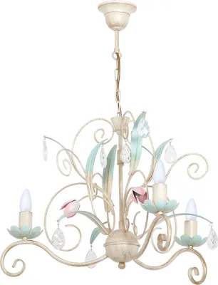 Immagine prodotto di Lampadario decorativo con cristalli fiori foglie multicolore Luce 3xE14 15W Luminex