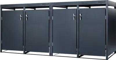 Produktbild von Zelsius Mülltonnenbox mit Pflanzdach für vier 120 - 240 Liter Mülltonnen, Anthrazit RAL 7016