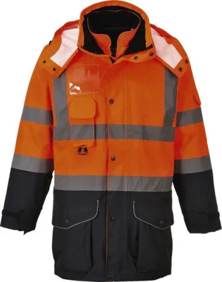 Produktbild von Portwest S426 Warnschutz 7-in-1 Kontrast Verkehrsjacke Orange/Navy Gr. 4XL