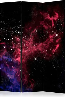 Produktbild von 3-teiliger Doppelseitiger Vlies Paravent - space - stars 135x172 cm Landschaften n-C-0248-z-b