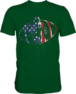Produktbild von USA American Football T-Shirt – Bottle Green / S