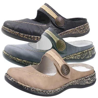 Produktbild von Rieker Schuhe Damen Pantoletten Clogs 46391, Größe:42 EU, Farbe:Blau