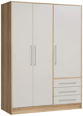 Produktbild von FORTE Jupiter Schrank 140 150, Kleiderschrank, Drehtürenschrank, 3-türig, mit 3