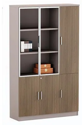 Zdjęcie produktu dla Drewniana szafka biurowa – design, szafka na dokumenty, nowoczesne meble biurowe