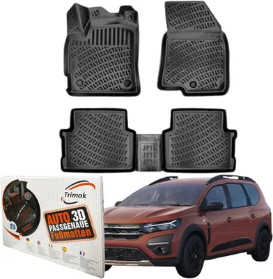 Produktbild von Trimak Autofußmatten kompatibel mit Dacia Jogger ab 2021 Auto Allwetter Gummimatten