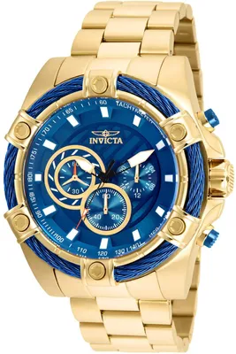 Obrázek produktu pro Invicta Bolt 25516 Pánské Hodinky - Quartz Hnutí - Nerezová Ocel s Modrým Ciferníkem - 52 mm