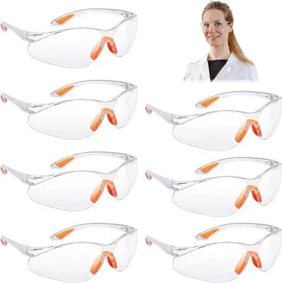 Produktbild von Sicherheitsbrille 8 Stück transparent Schutzbrille Labor