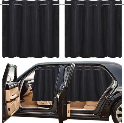 Produktbild von Sonnenschutz Seitenfenster mit Verstellstangen, UV-Schutz, Privatsphäre, 2er Pack, Auto