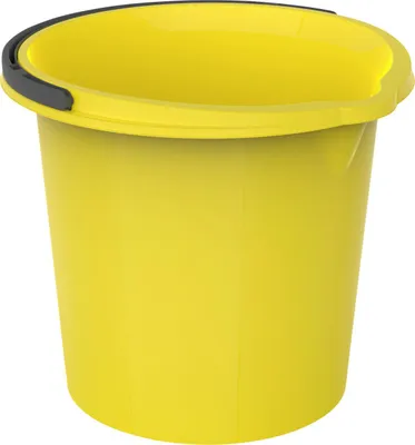 Produktbild von Rotho Vario Eimer 10 L gelb mit Ausguss und ergonomischem Griff