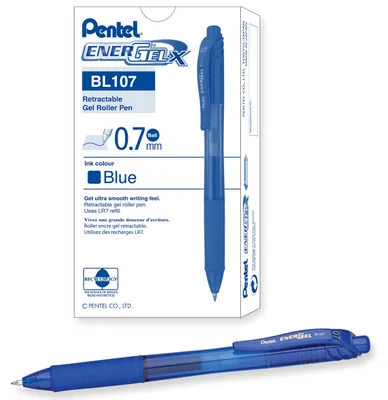Produktbild von Pentel BL107-C Gel-Tintenroller EnerGel mit Druckmechanik, Strichstxe4rke 0,7 mm, 12 Stxfcck