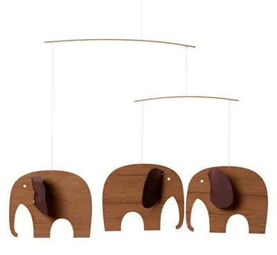 Produktbild von Flensted Mobiles Mobile Baby Elefanten 3 Holz