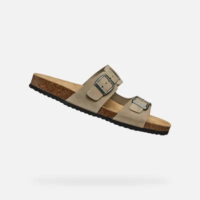 Image de Pantoufles Geox pour homme, modèle Ghita 40, gris clair