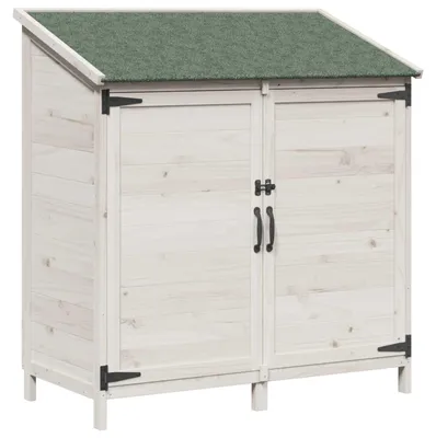 Image de Abri de jardin Blanc 106,5 x 56 x 113,5 cm Bois d'ingénierie