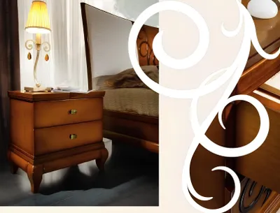 Produktbild von Nachttisch 2 Schubladen Beistelltisch Nachtschrank Kommode Konsole Holz Design