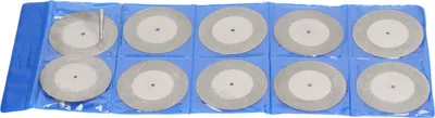 Obrázek produktu pro 10ks tenkých diamantových řezných kotoučů s tyčí Kulatý brusný kotouč na dřevo kov kámen 60mm / 2,4in
