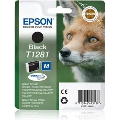 Produktbild von Epson Fox T1281 Fuchs DURABrite Ultra Single Black Tinte, Schwarz, Tinte auf Pigmentbasis, 5,9 ml, 1 Stück(e), 185 Seiten