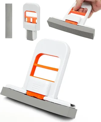 Produktbild von Handmopp, Kompakter Schwammmopp mit Selbstpressfunktion, Trocken- und Nassreinigung für Haushalt
