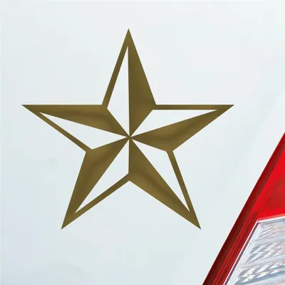 Produktbild von Auto Aufkleber Stern Stars Star 10x10 cm Gold Sticker Heckscheibenaufkleber