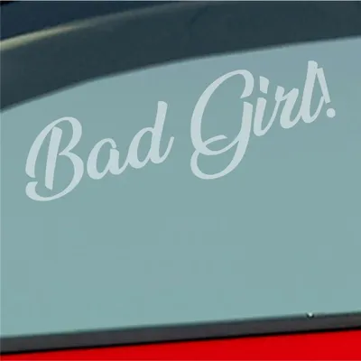 Produktbild von Auto Aufkleber Bad Girl Böses Mädchen Sexy Frau Lustig 19x6 cm Milchglas Sticker Heckscheibenaufkleber