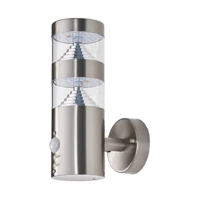 Produktbild von Lindby LED-Außenwandleuchte Lanea, 22 cm, Edelstahl, Sensor