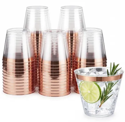 50 Kunststoff-Champagnergläser, 270 ml, Polystyrol