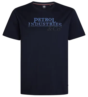 Produktbild von Petrol Industries T-Shirt Übergrößen navy Logoprint