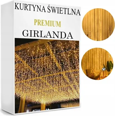 Produktbild von Led Lichtvorhang 300 Leds 3X3M Mit Programmer 8 Modi, Warmweiss