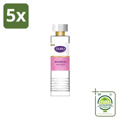 Image de 5 flacons d'eau de Cologne Duru, parfum cerisier, désinfectant pour les mains, 400 ml - Lot de 5