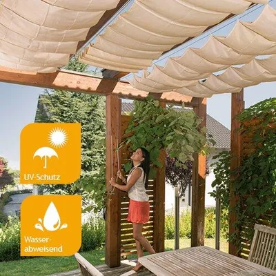 Produktbild von Seilspann-Sonnensegel 270x140cm beige/sand