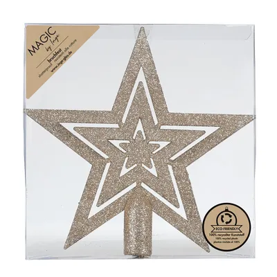 Produktbild von Inge‘s Christmas Decor 81180 G045, Weihnachtlicher Sternenschmuck, Kunststoff, Gold, 215 mm, 1 Stück(e), Box
