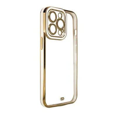 Zdjęcie produktu dla Fashion Case etui do Xiaomi Redmi Note 11 Pro żelowy pokrowiec ze złotą ramką biały