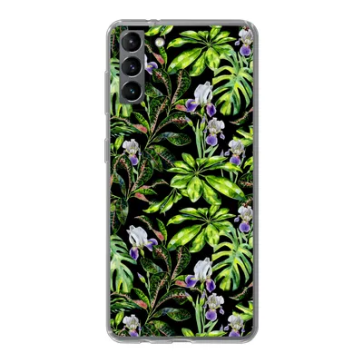 Produktbild von MuchoWow® Handyhülle Schutzhülle Hülle für Samsung Galaxy S21 Plus Blume - Blätter - Muster Silikon Softcase Handy Hülle - Handy-Tasche