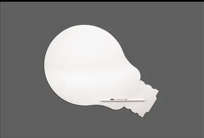 Produktbild von POV® Whiteboard Glühbirne 75 x 115 cm weiß