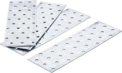 Image de Jeu de plaques perforées en acier | 200 x 60 x 2 mm | 4 pcs.